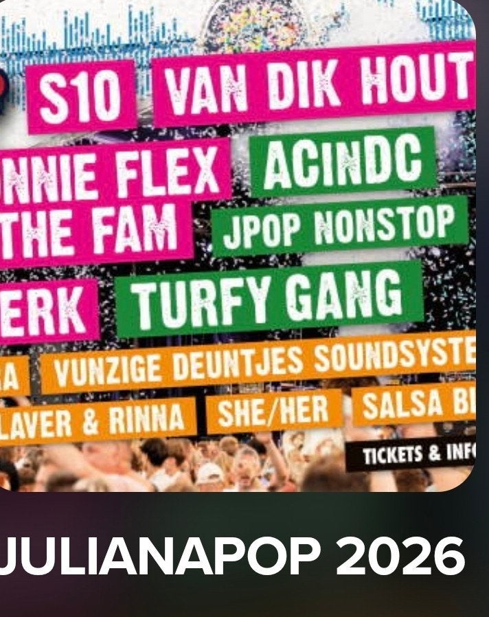 1 kaartje voor Julianapop 2026, Eén persoon