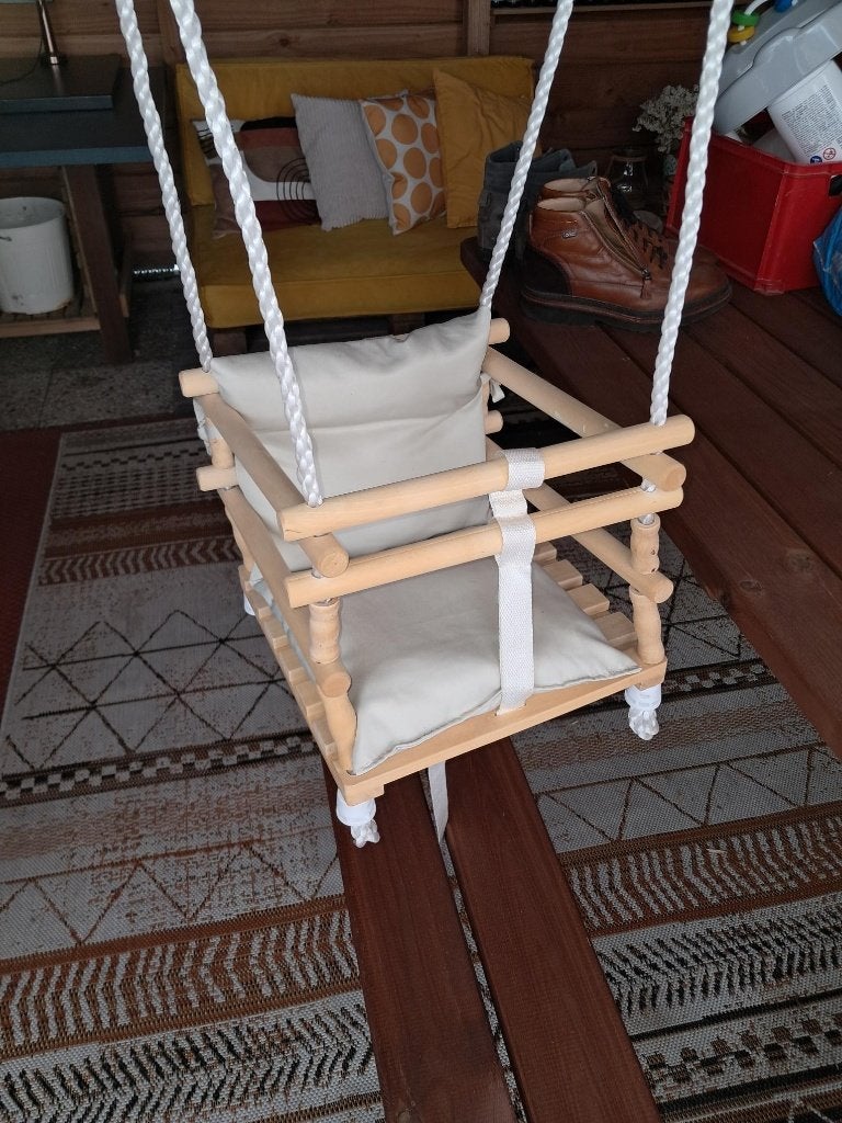 Houten schommel, Kinderen en Baby's, Ophalen, Zo goed als nieuw, Schommel