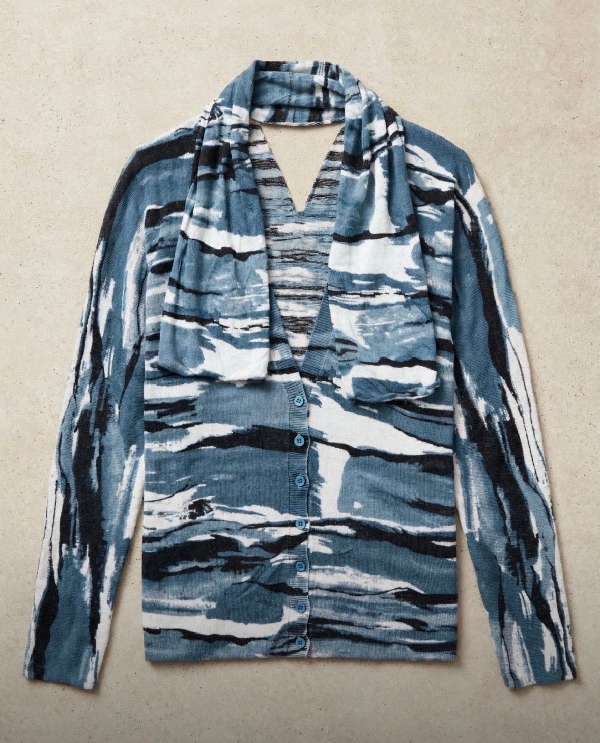 Vero Moda vest top met sjaal, maat M, Ophalen of Verzenden, Gedragen, Maat 38/40 (M), Blauw