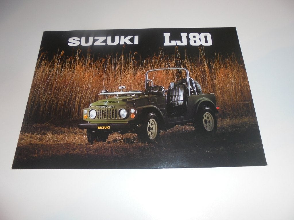 brochure Suzuki LJ80, Ophalen of Verzenden, Nieuw, Overige merken