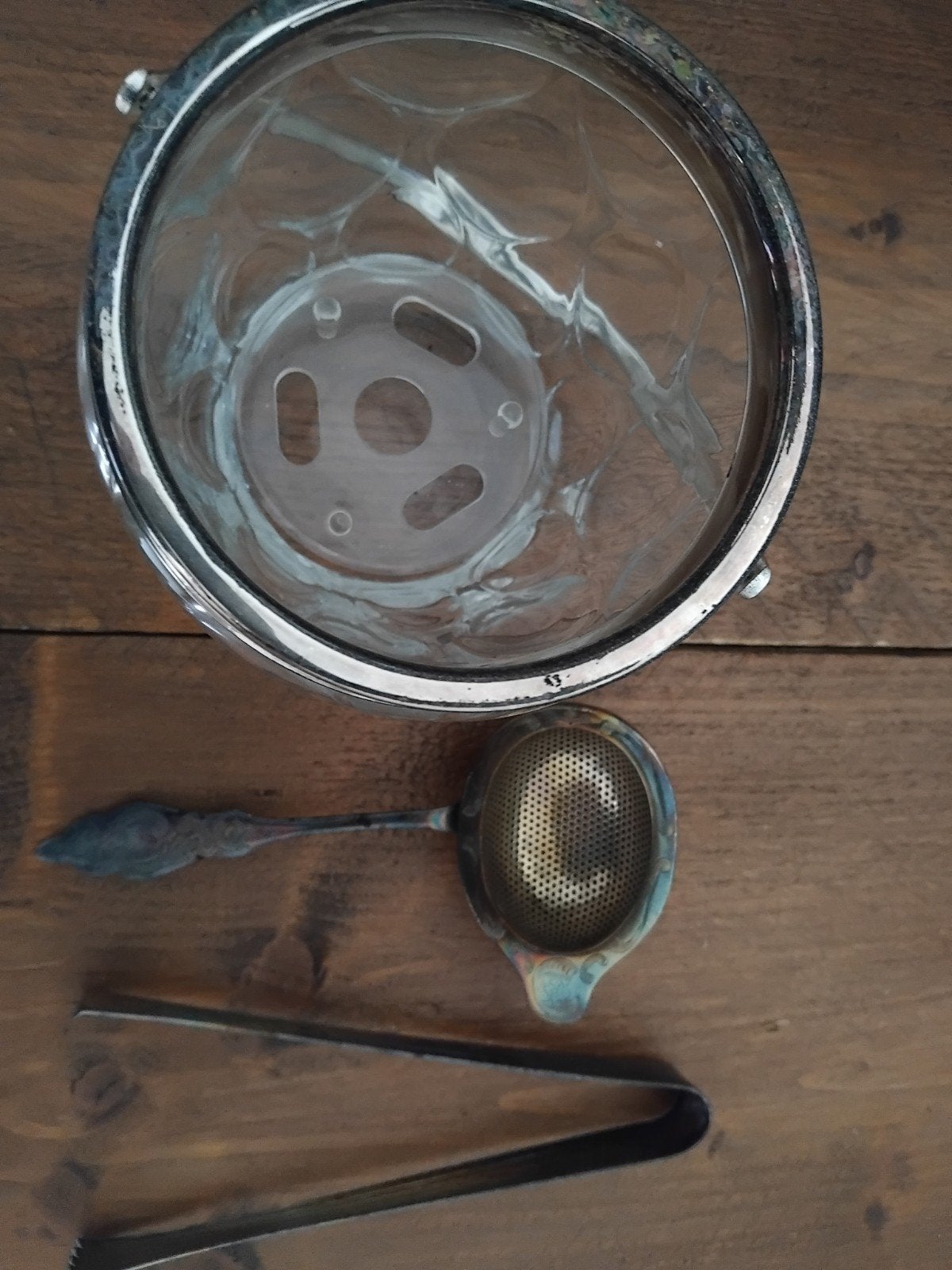 Vintage ijsemmer met tang en ijsschep, Ophalen