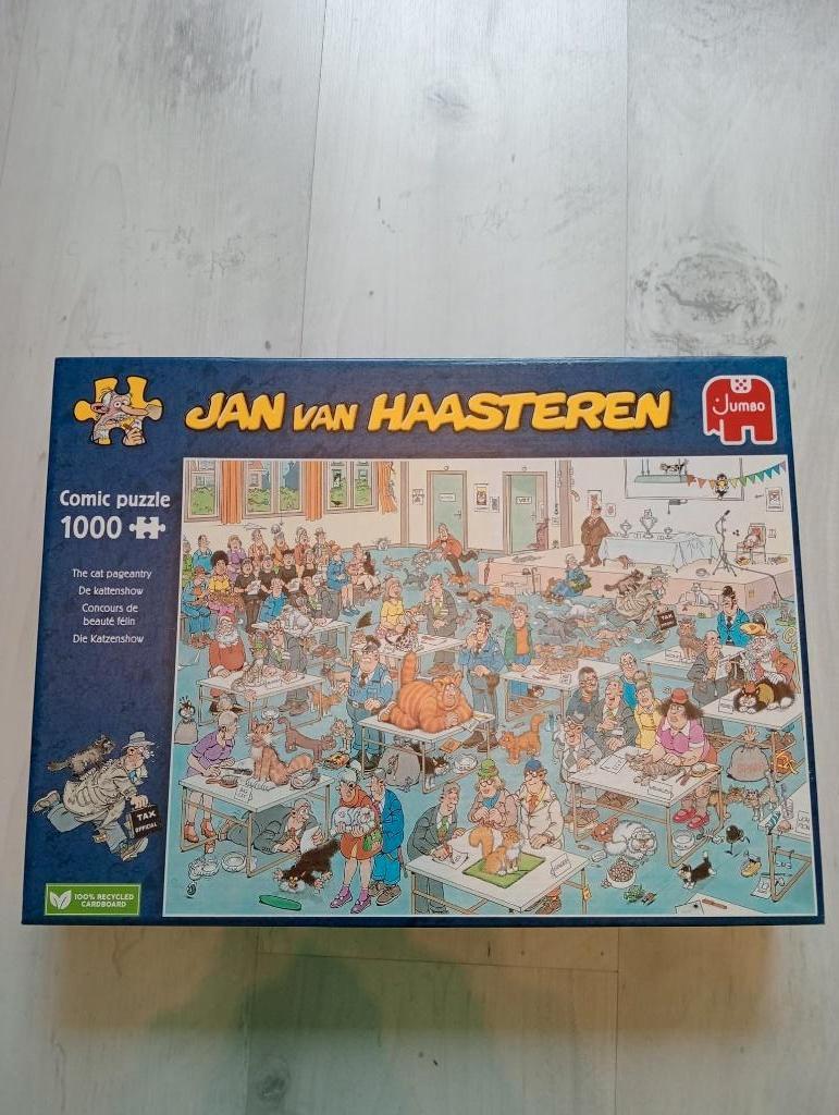 Jan van Haasteren puzzel – De Kattenshow 1000 stukjes, Hobby en Vrije tijd, Denksport en Puzzels, Zo goed als nieuw, Legpuzzel