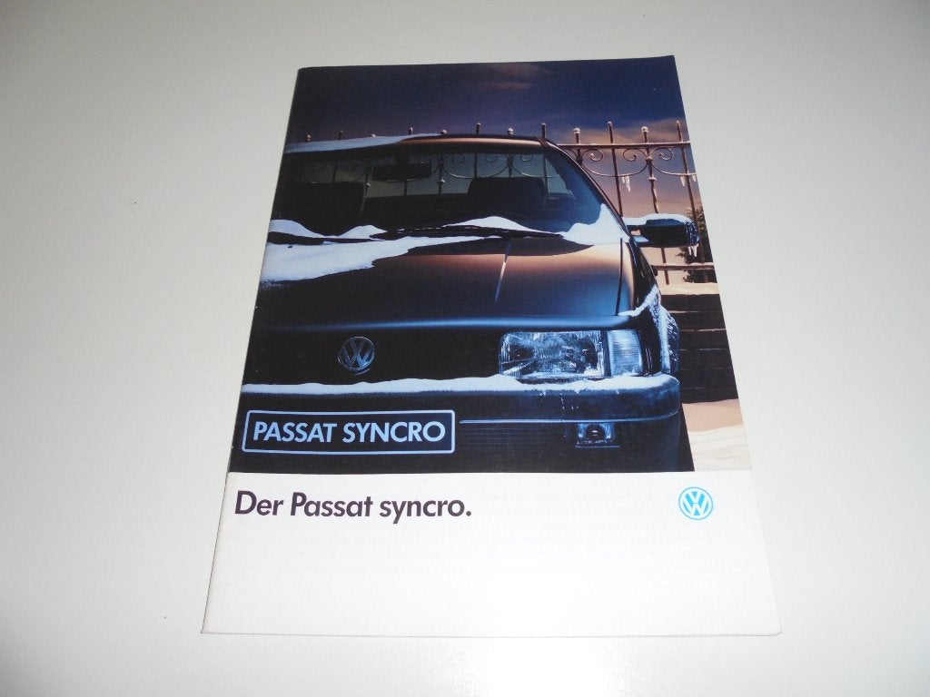 brochure Volkswagen Passat Syncro  1992, Ophalen of Verzenden, Nieuw, Volkswagen