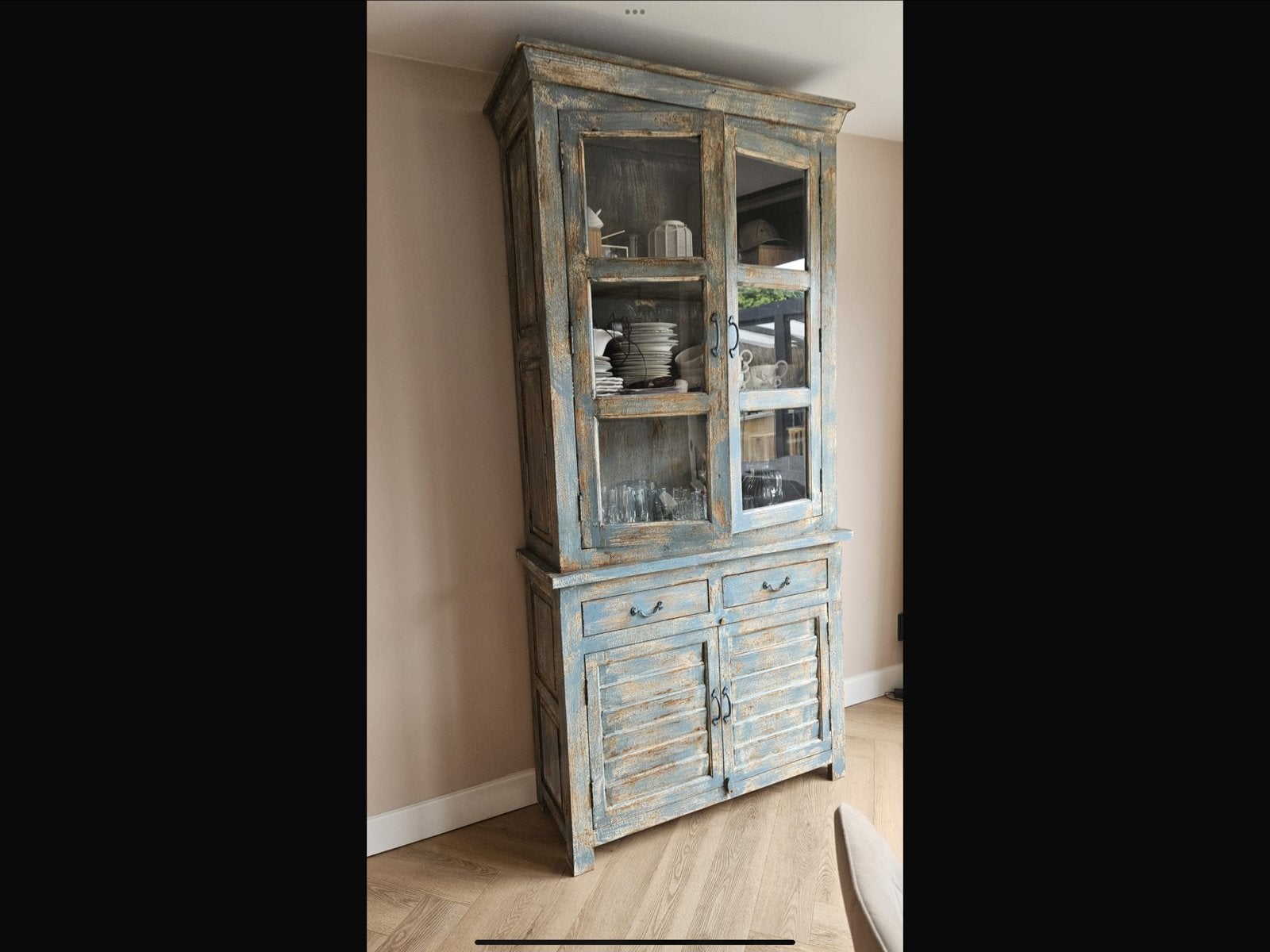 Teakhouten buffetkast - Bali/Ibiza stijl - Prima staat, Gebruikt, 100 tot 150 cm, 200 cm of meer, Teakhout