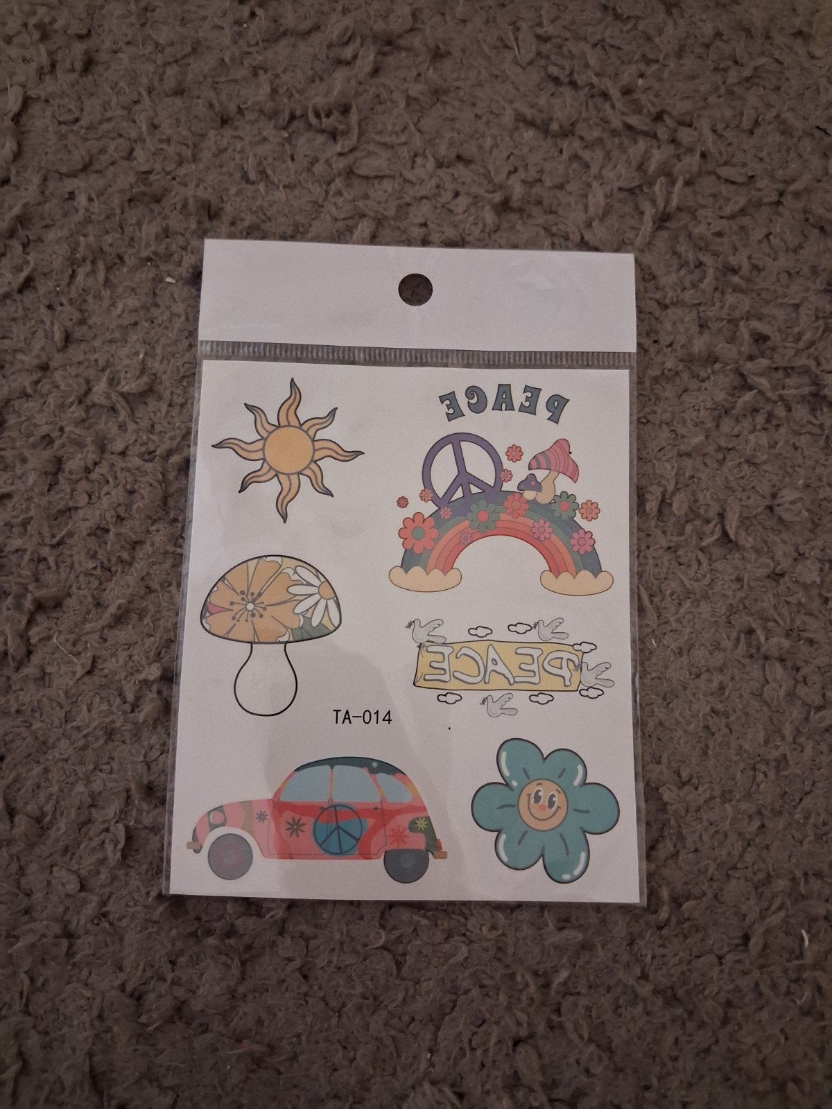 Hippie sticker tattoo, Ophalen, Nieuw, Sticker