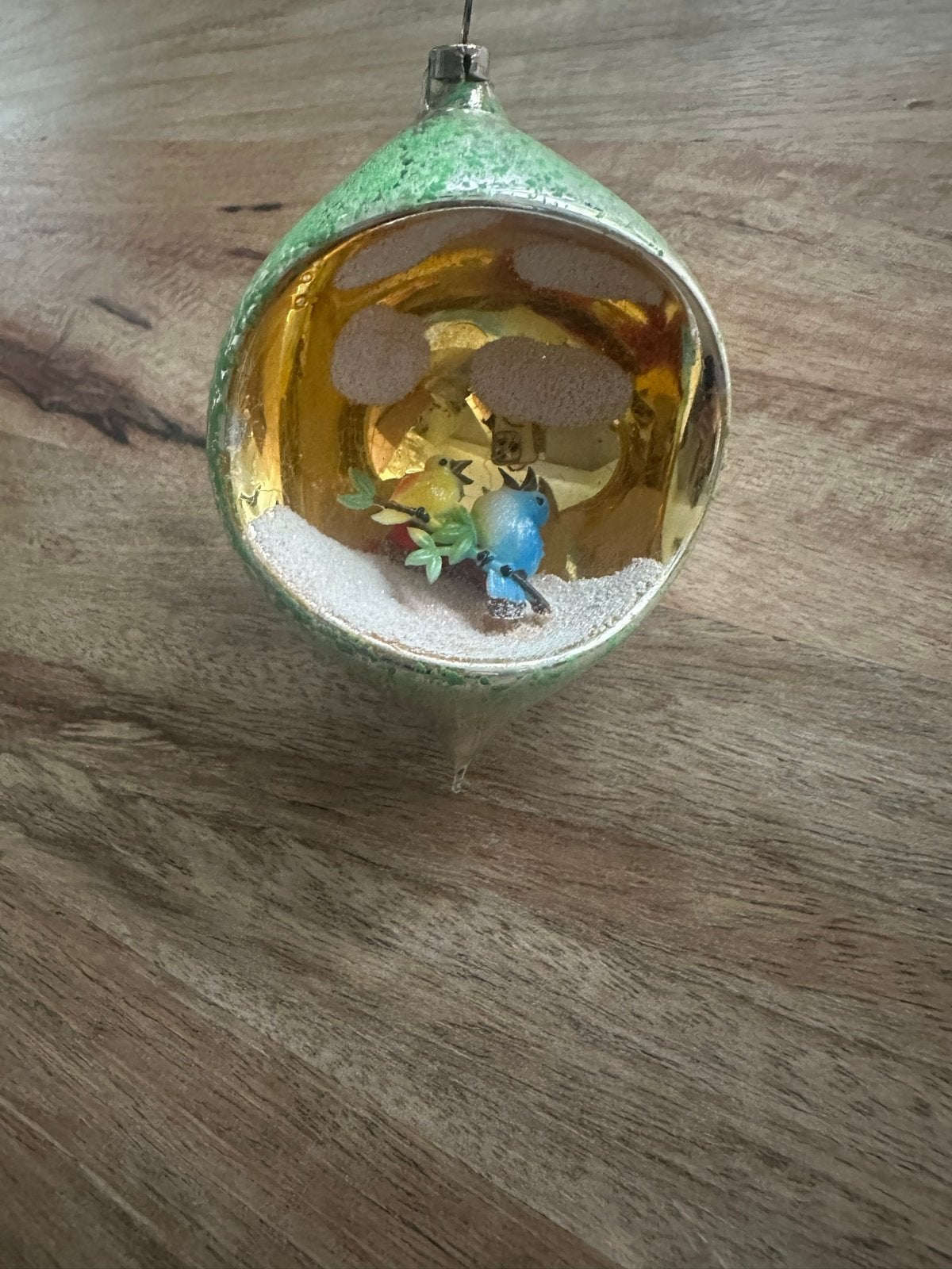 Zeldzame vintage diorama kerstbal met vogeltjes – jaren 60, Diversen, Ophalen, Gebruikt
