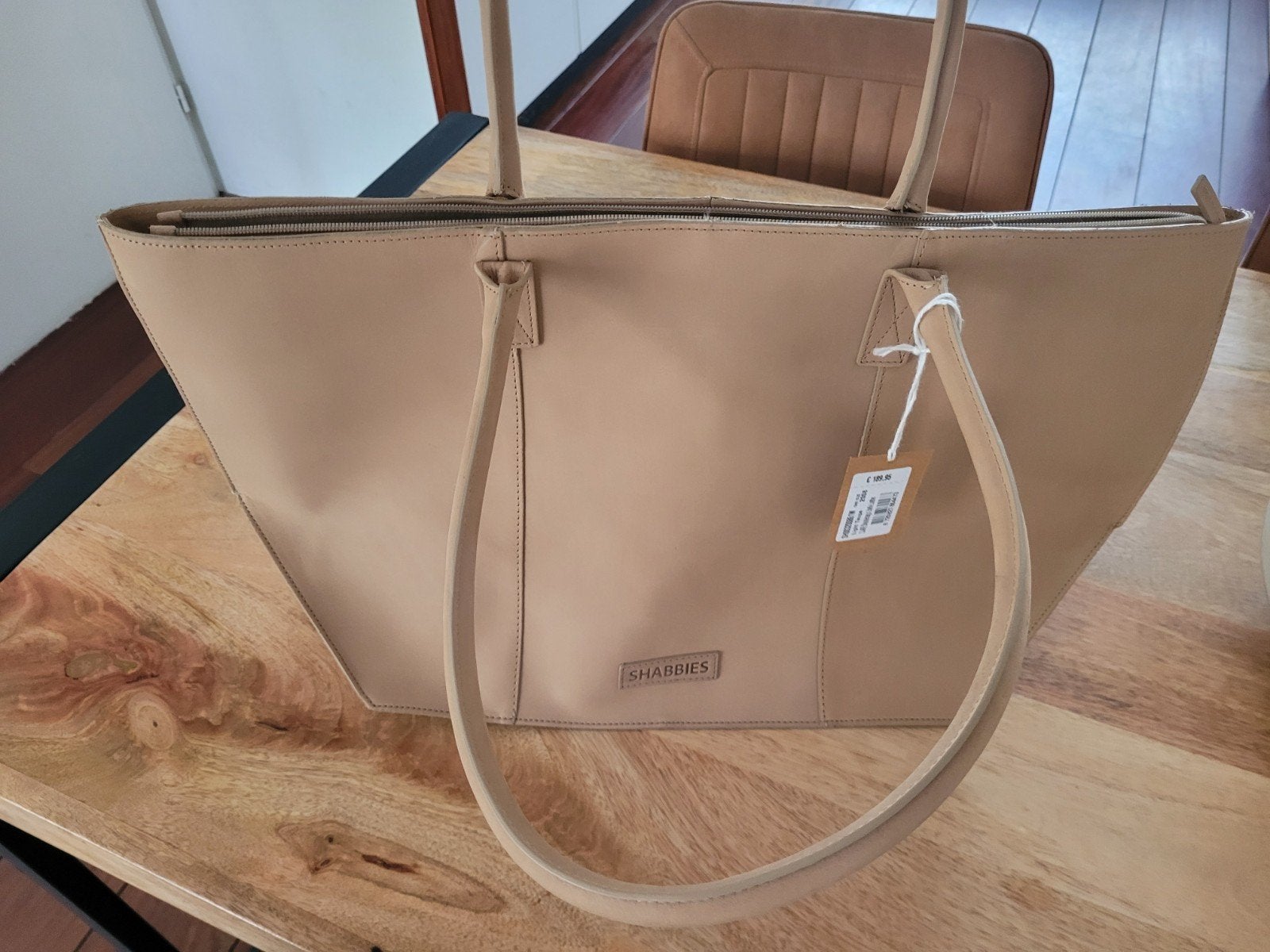 Shabbies Amsterdam Schoudertas - Light Taupe Suède, Sieraden, Tassen en Uiterlijk, Tassen | Damestassen, Ophalen, Nieuw, Beige