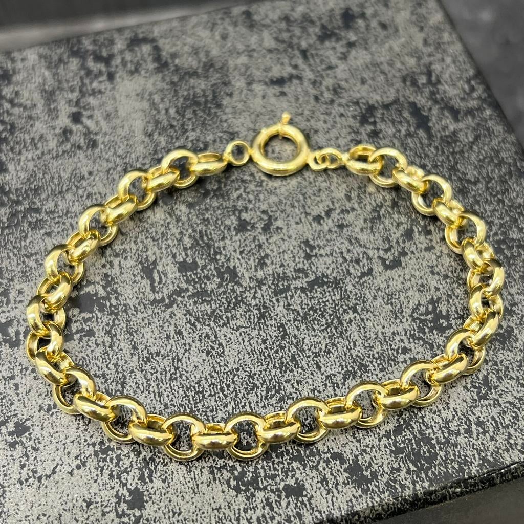 14 karaat gouden armband jasseron schakel, Ophalen of Verzenden, Nieuw, Goud