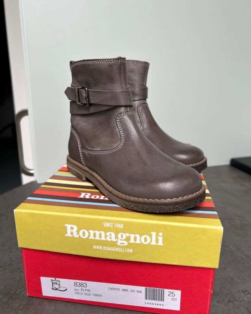 NIEUW Romagnoli biker laarsjes meisjes maat 25, Kleding | Dames, Schoenen, Bruin, Lage of Enkellaarzen, Nieuw, Ophalen of Verzenden