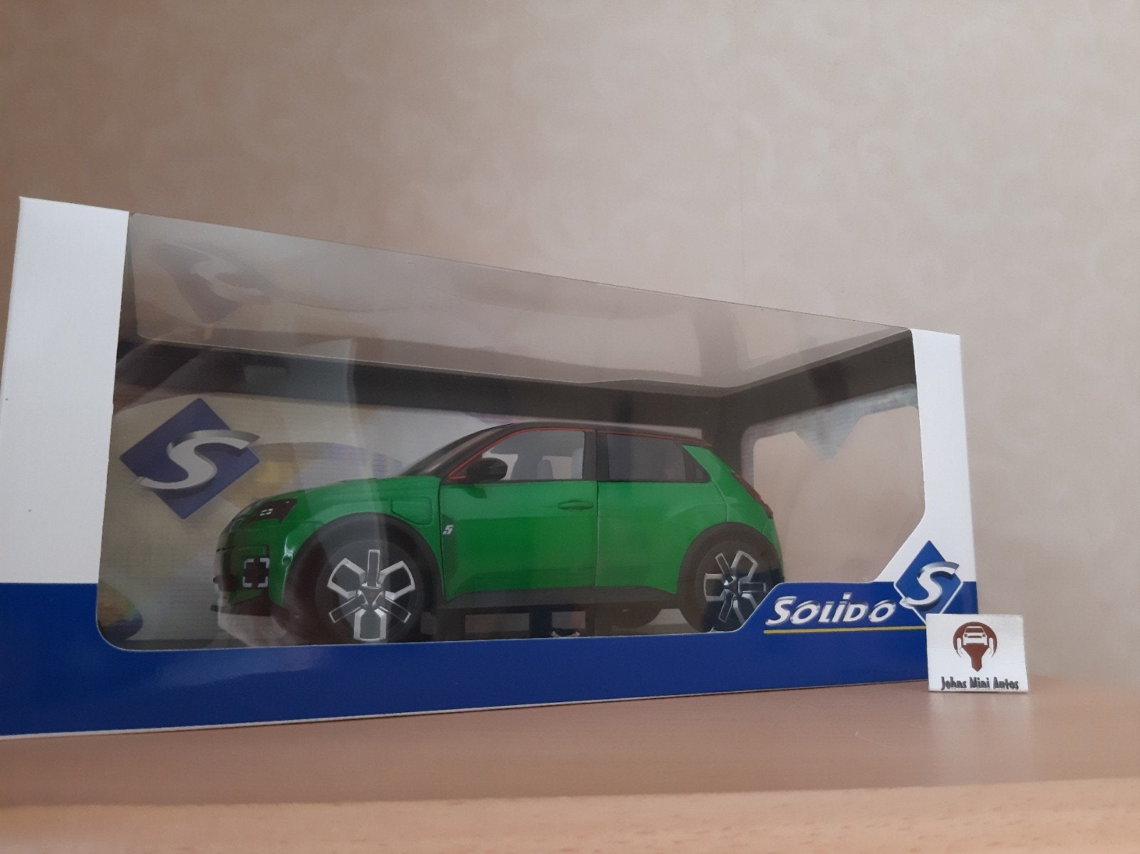 Renault 5 E-Tech 2024 Groen/Zwart dak van Solido 1:18, Solido, Auto, Solido, Nieuw
