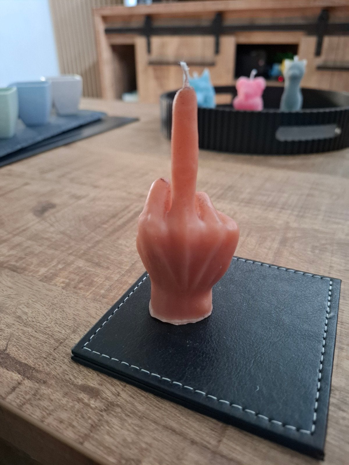 Grappige middelvinger kaars, Huis en Inrichting, Woonaccessoires | Overige, Ophalen of Verzenden, Nieuw