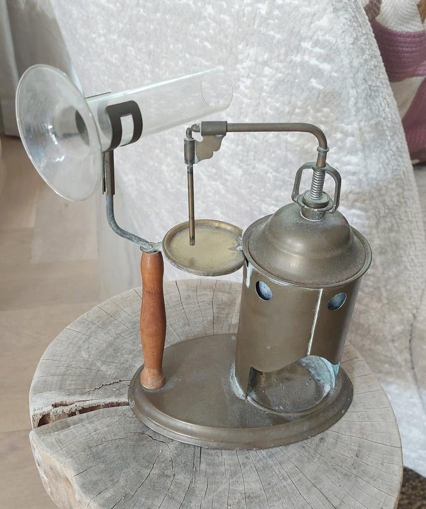 Antieke koperen medische inhallator stoommachine, Antiek en Kunst, Antiek | Gereedschap en Instrumenten, Ophalen of Verzenden