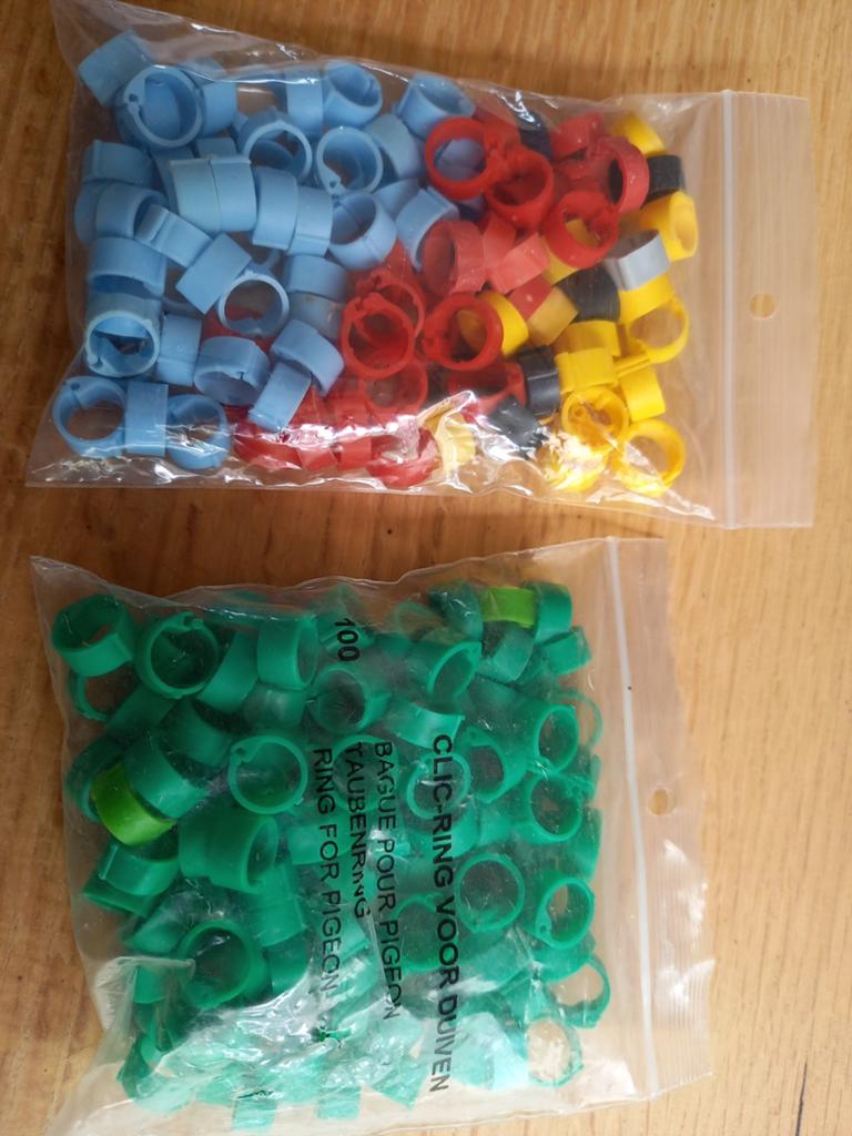 200 click ringen 8 mm, Dieren en Toebehoren, Meerdere dieren, Postduif