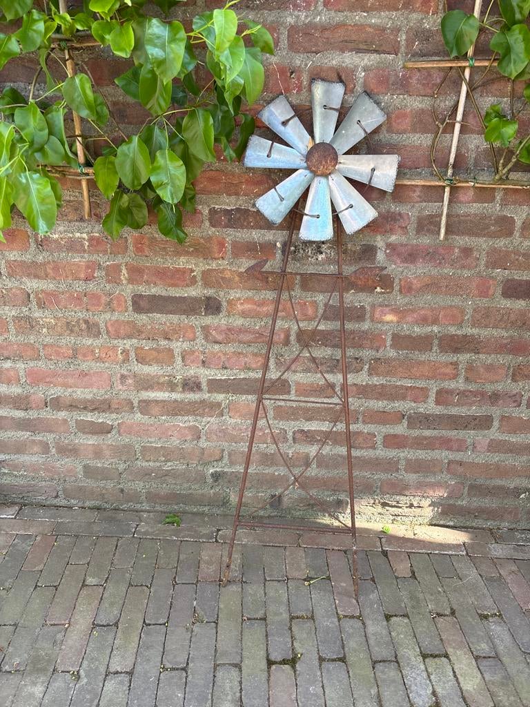 Tuinmolen cortenstaal, Tuin en Terras, Ophalen, Gebruikt, Metaal, Overige typen