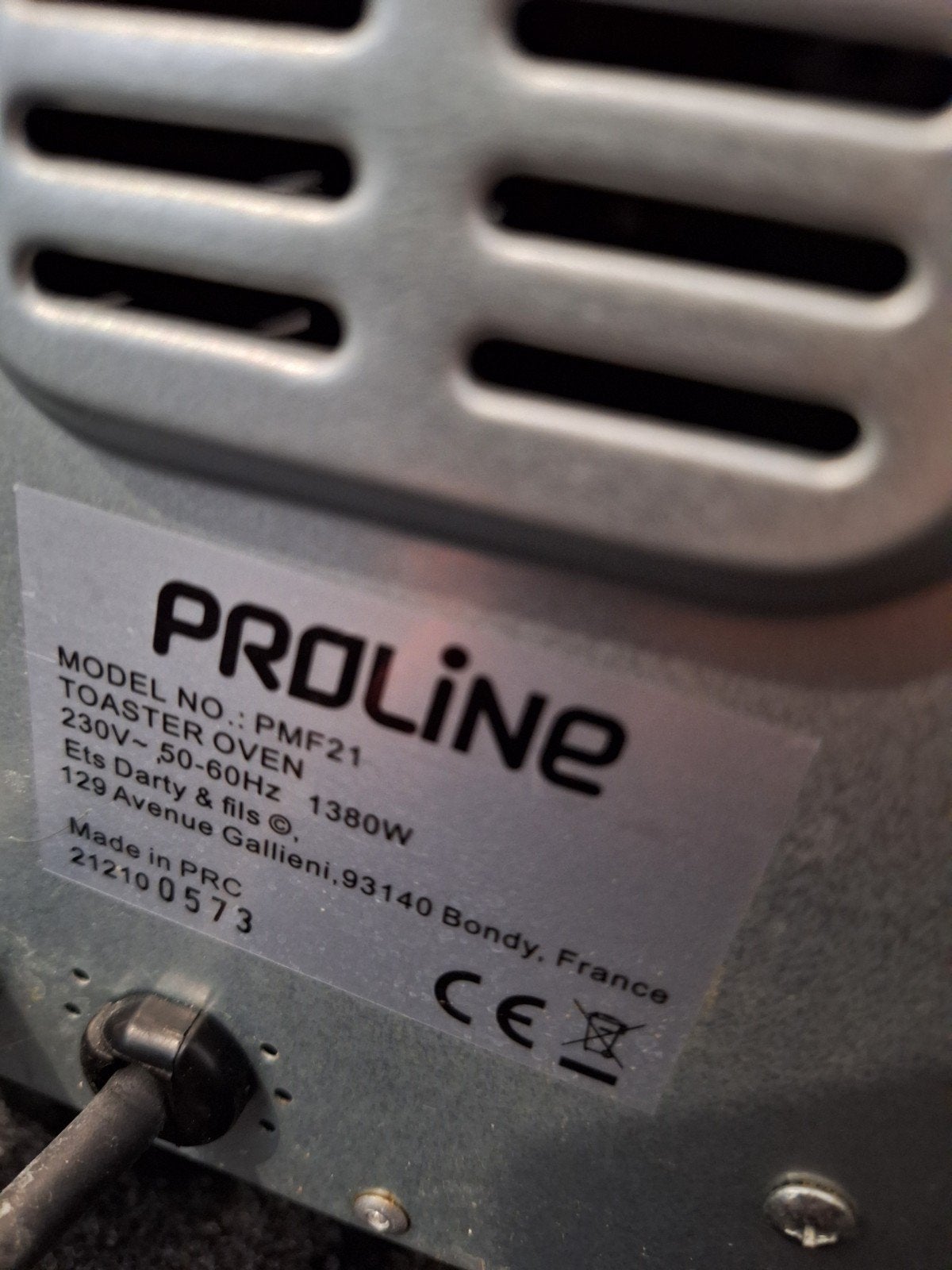 Kleine Proline oven - werkt perfect ondanks roest, Witgoed en Apparatuur, Ovens, Ophalen of Verzenden, Vrijstaand, Mini-oven, Gebruikt