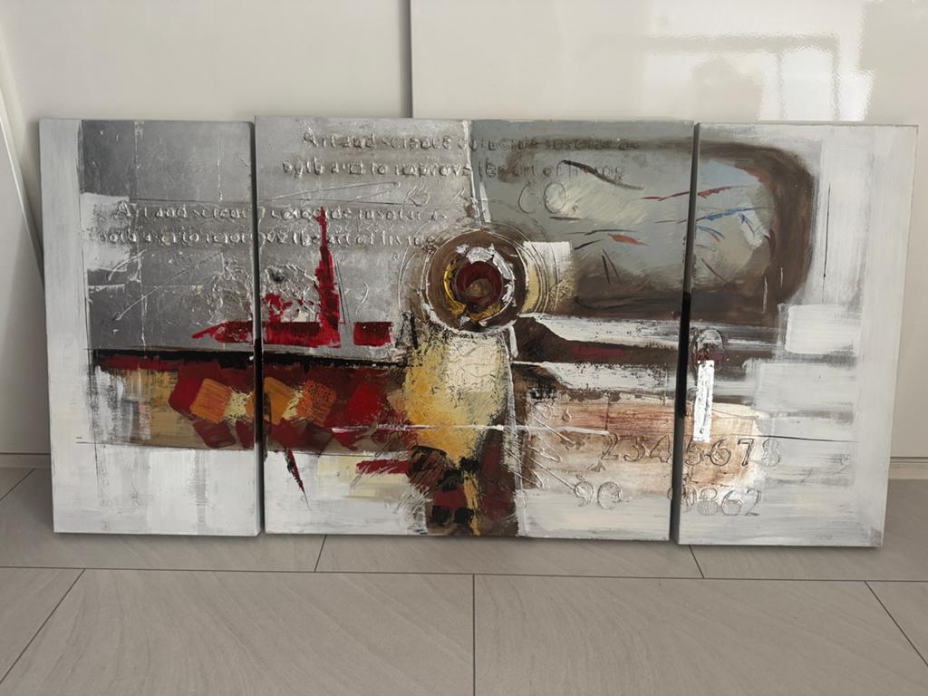 3 luik schilderij maat 140 bij 70, Ophalen of Verzenden