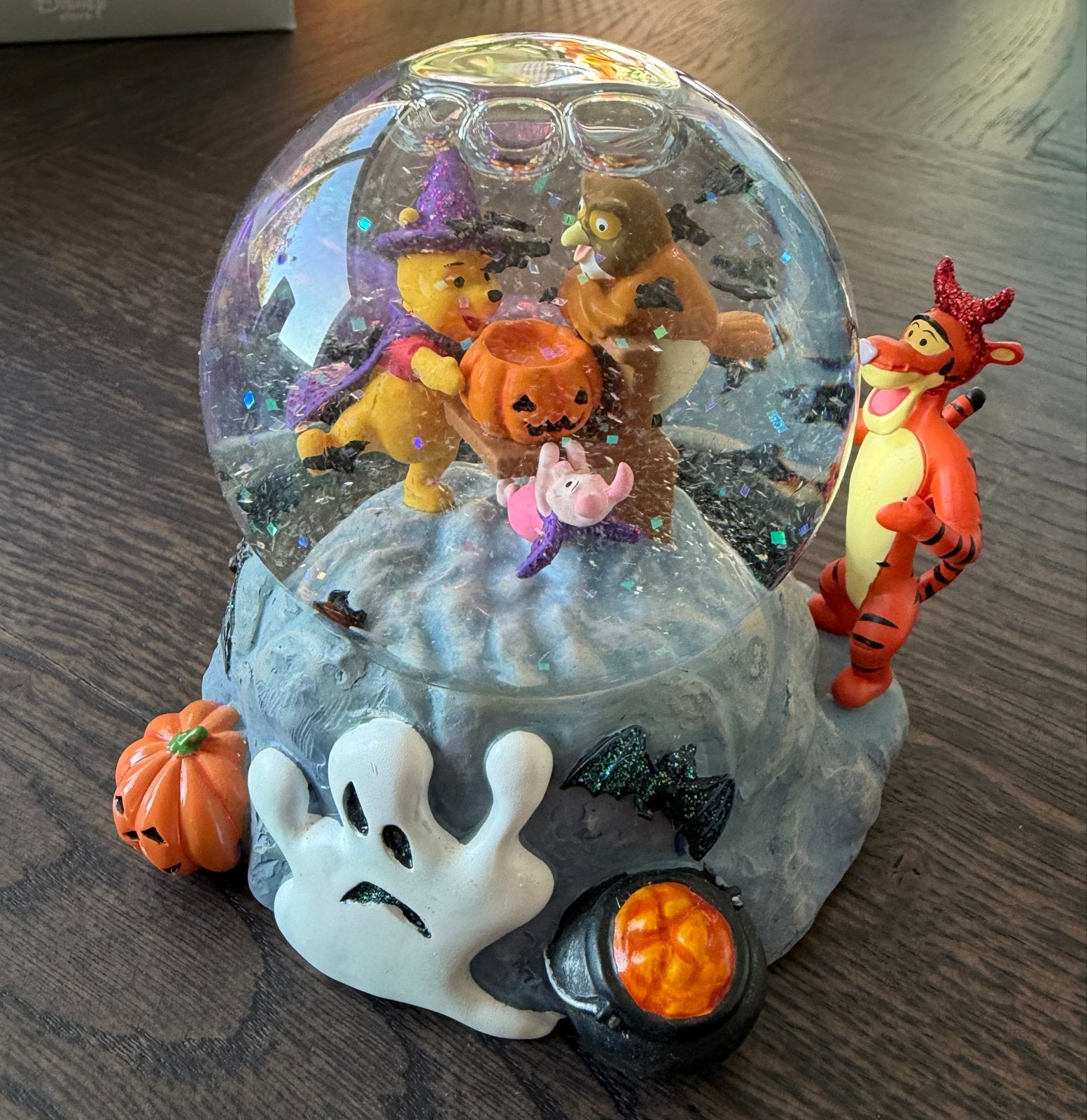 Vintage Disney Winnie the Pooh Halloween Sneeuwbol, Ophalen, Winnie de Poeh of vrienden, Nieuw, Beeldje of Figuurtje