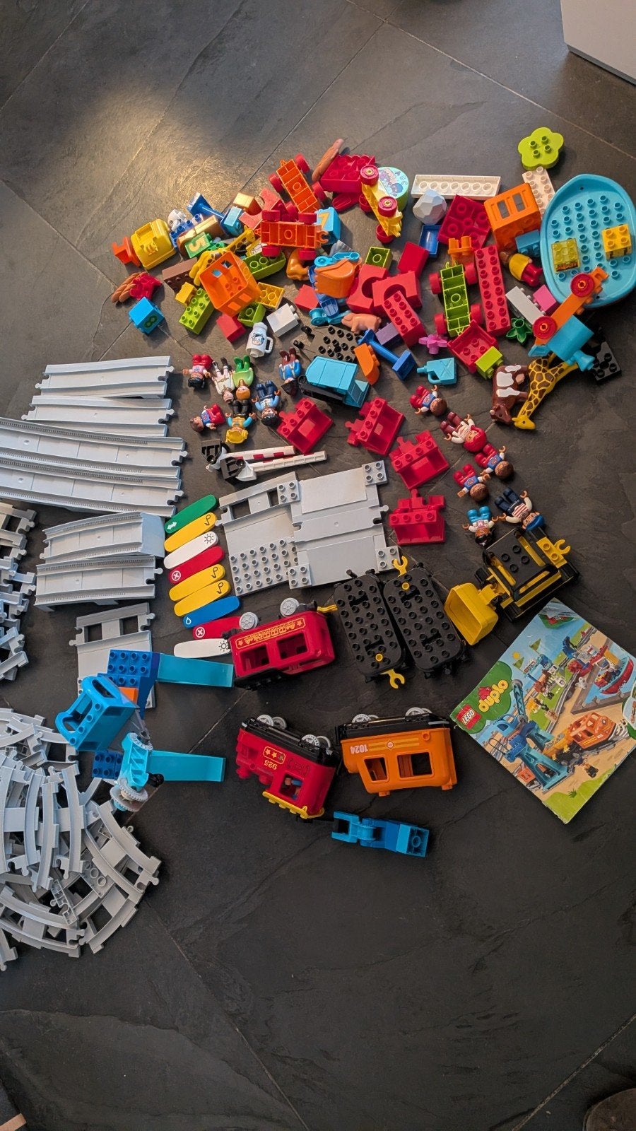 Grote partij LEGO Duplo treinen en rails, Ophalen, Gebruikt, Overige thema's, Duplo