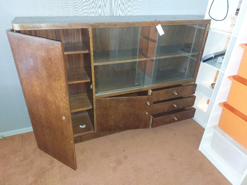 vintage ( jaren 60) highboard kast  ( 500828), Ophalen, Gebruikt, Minder dan 150 cm, Minder dan 100 cm