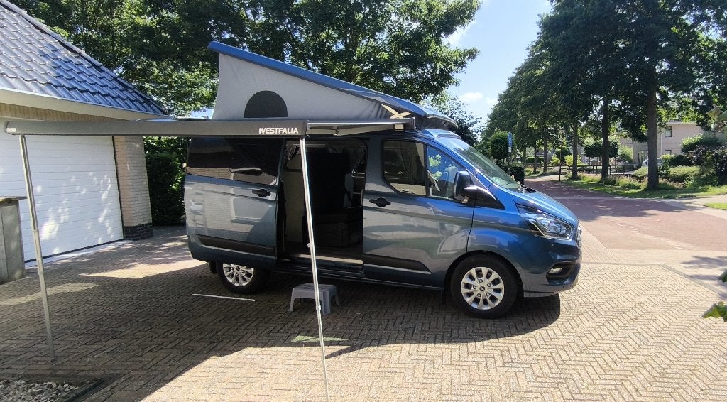 Ford Nugget Westfalia 2020 Blauw 52000km, Automaat, Buscamper of Camperbus, Ford, 7 tot 12 maanden geleden