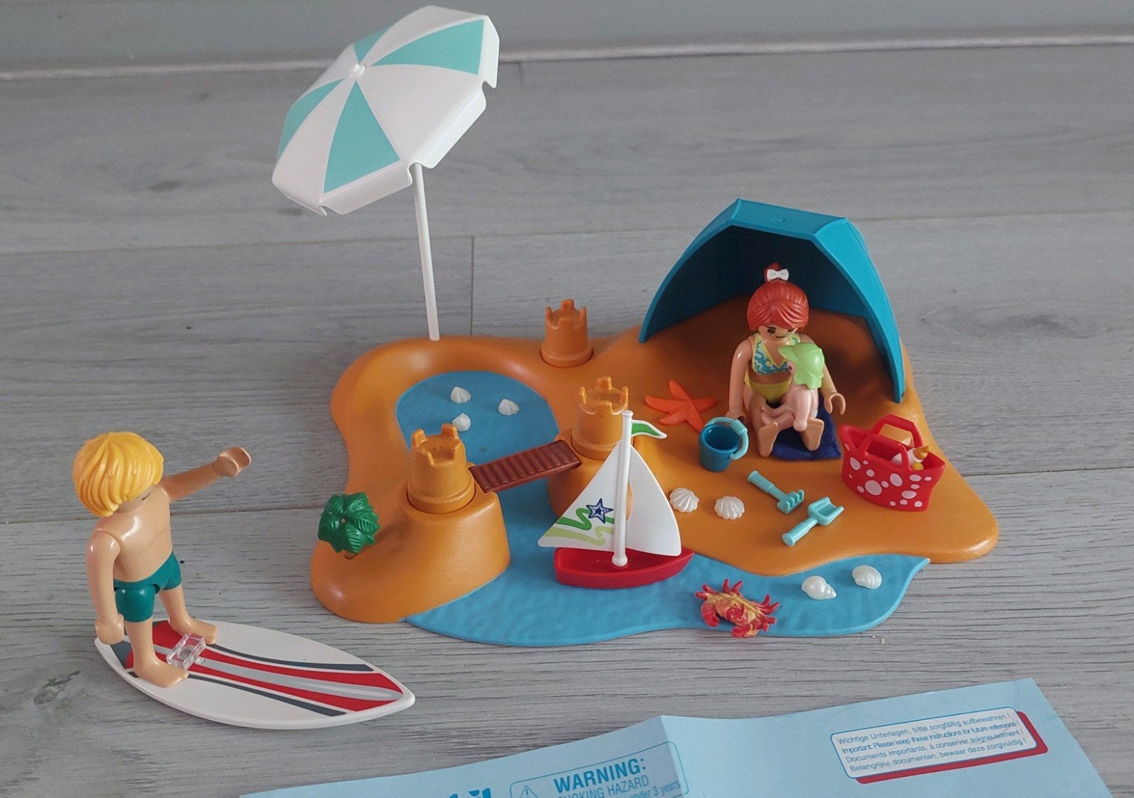 Playmobil 9425 - Familie aan het strand, Complete set, Overige typen, Zo goed als nieuw, Family fun