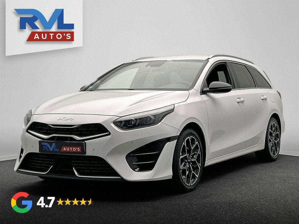 Kia Ceed Sportswagon 1.0 T-GDi GT-Line | 1e Eigenaar | Carpl, Auto's, Gebruikt, Zwart, Leder en Stof, Wit