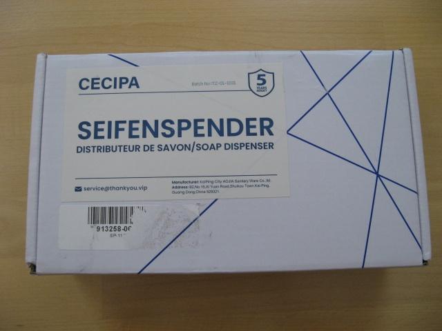 CECIPA inbouw zeepdispenser/ zeeppompje ZWART (NIEUW), Ophalen of Verzenden, Nieuw, Chroom, Overige typen