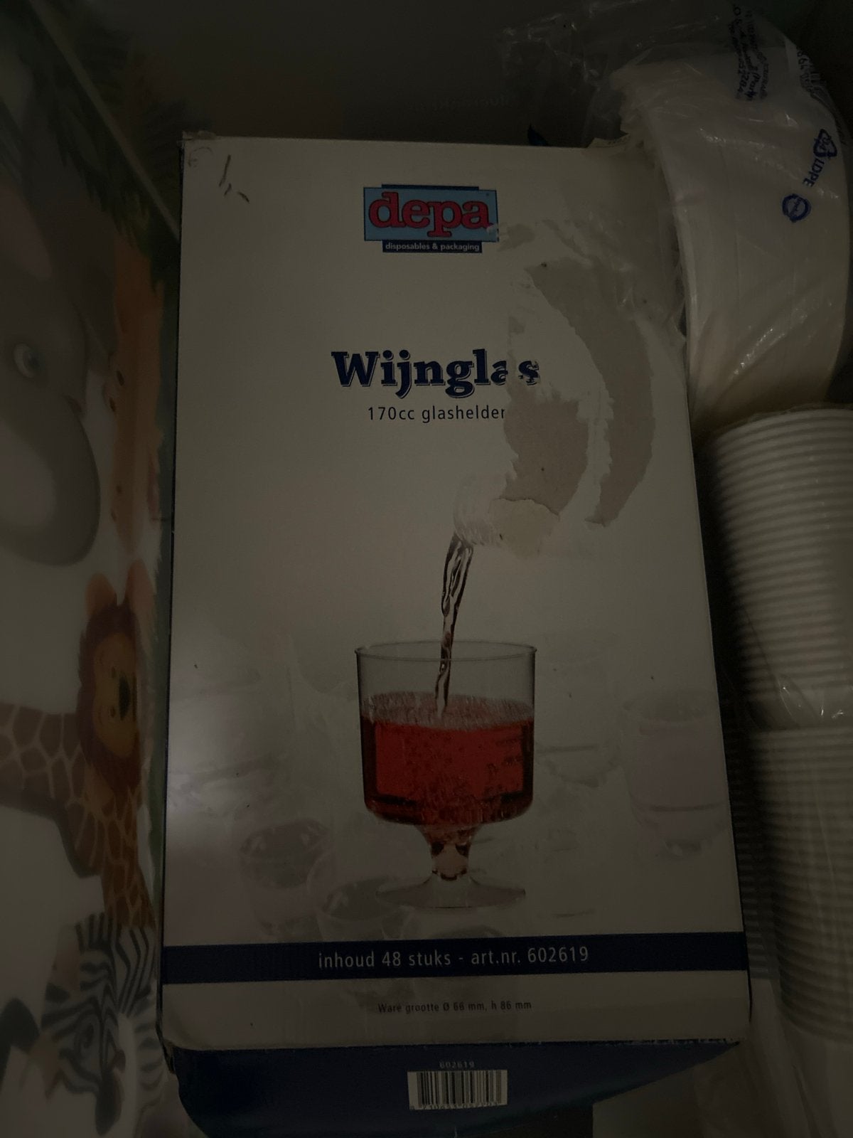Depa Wijnglazen 170cc - 48 stuks - Glashelder, Ophalen, Overige typen, Kunststof, Nieuw