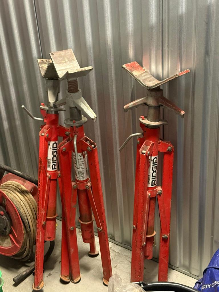 Ridgid opklapbare pijpsteunen, Doe-het-zelf en Verbouw, Gereedschap | Handgereedschap, Ophalen, Gebruikt
