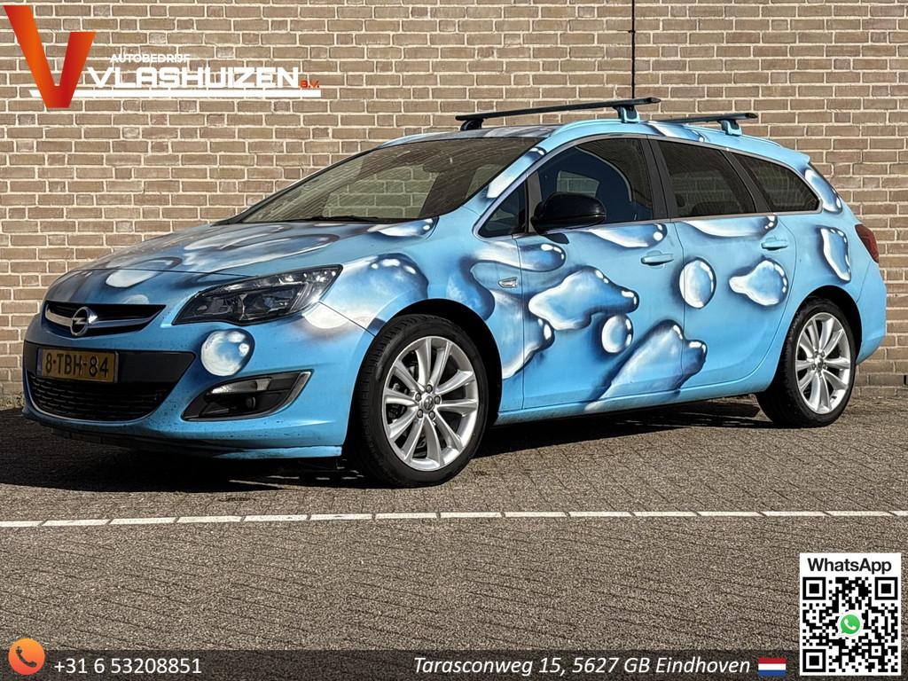 Opel Astra Sports Tourer 1.4 Turbo Cosmo | Leder | Navi | Cl, Auto's, Voorwielaandrijving, Euro 5, Gebruikt, Zwart