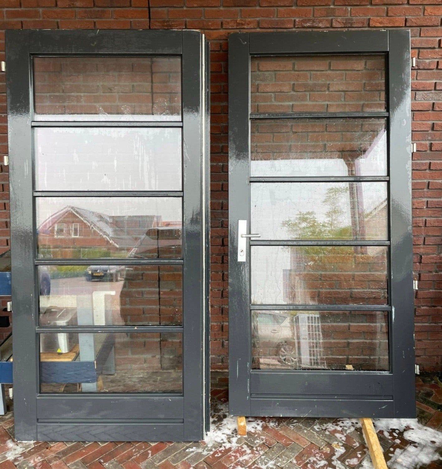 brede tuindeuren openslaande deuren garagedeuren enz, Ophalen, 120 cm of meer, Buitendeur, 215 cm of meer