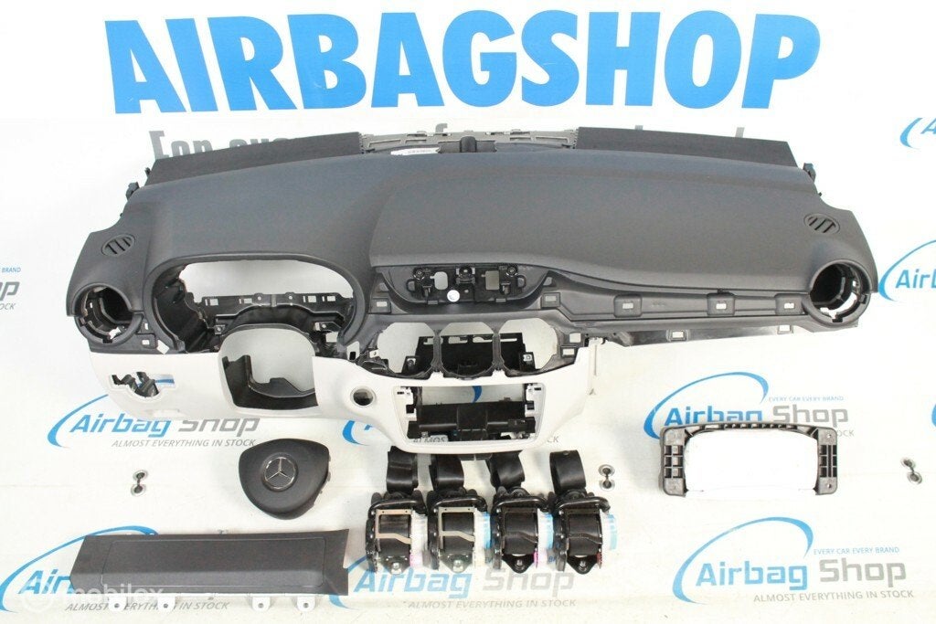 Airbag set - Dashboard zwart wit facelift Mercedes B W246, Auto-onderdelen, Gebruikt, Ophalen of Verzenden