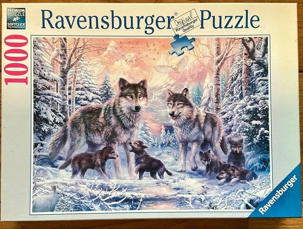 Ravensburger puzzel - Wolvenfamilie - 1000 stukjes, Ophalen, 500 t/m 1500 stukjes, Zo goed als nieuw, Legpuzzel