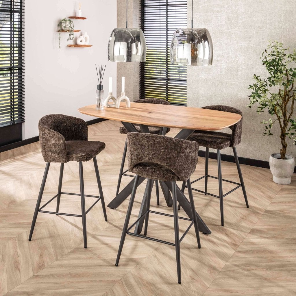 -50% Showroommodel 2x Barstoel Salon - Cargo bruin, Niet ingevuld, Niet ingevuld, Nieuw, Ophalen of Verzenden