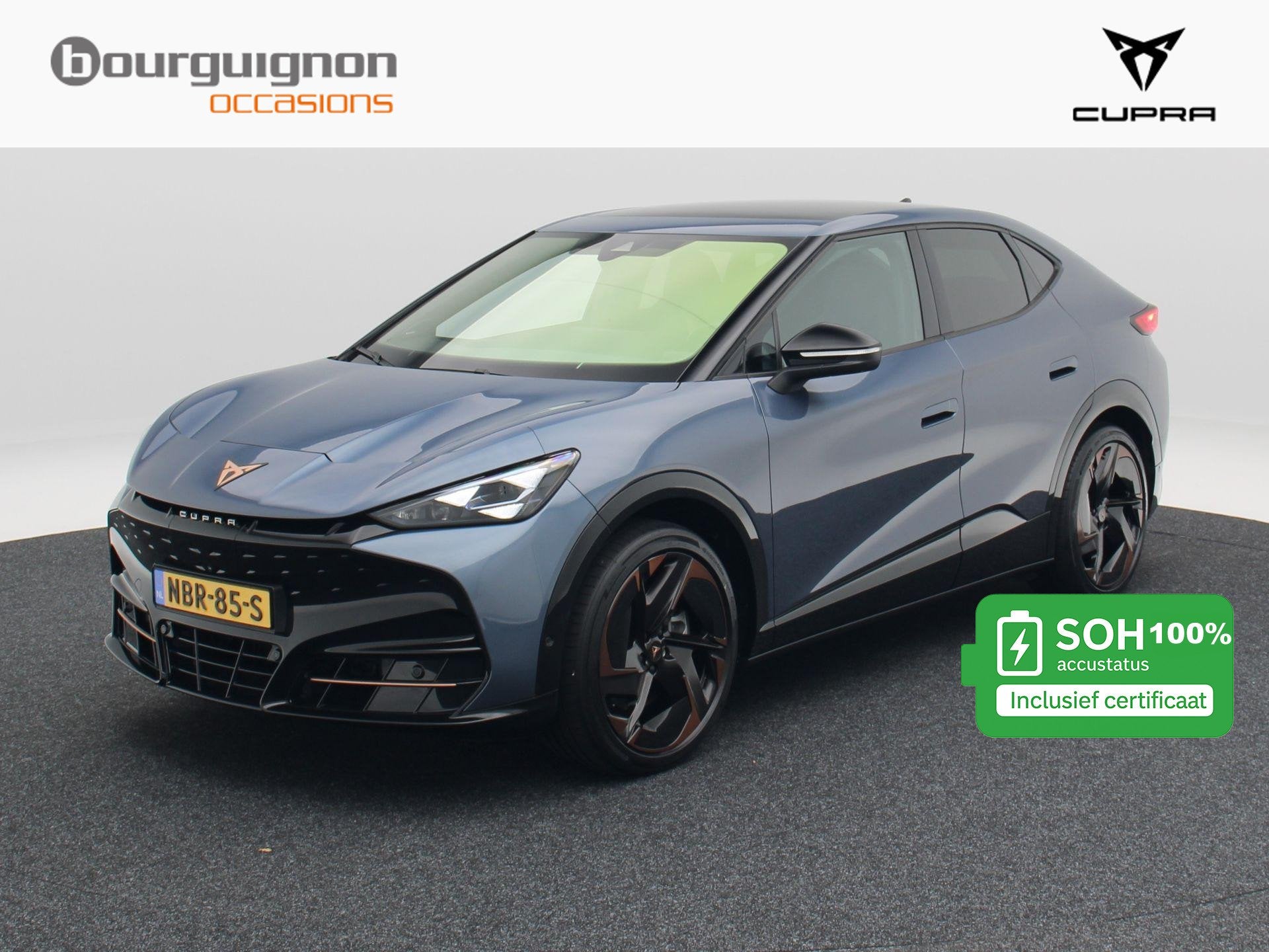 CUPRA Tavascan VZ Adrenaline 82 kWh 340 Pk | Stoel/Stuurverw, Auto's, Automaat, Dealer onderhouden, Gebruikt, Blauw