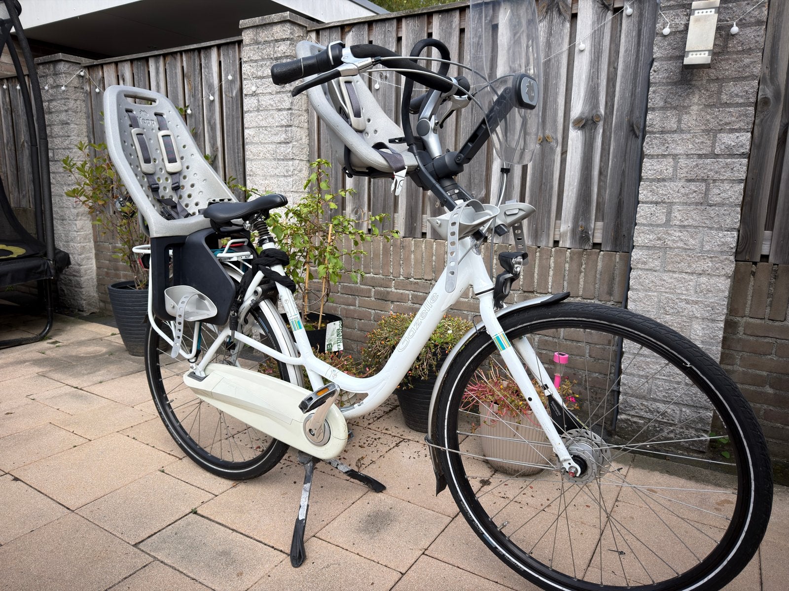 Gazelle Bloom Mamafiets met 2 Yepp kinderzitjes, Fietsen en Brommers, Ophalen, Versnellingen, Schijfrem, Gazelle