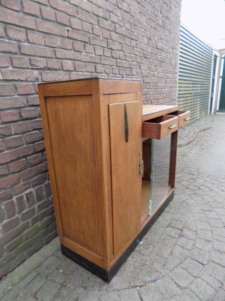 Dressoir wandmeubel amsterdamse school haagse school, Ophalen of Verzenden, Gebruikt, Hout