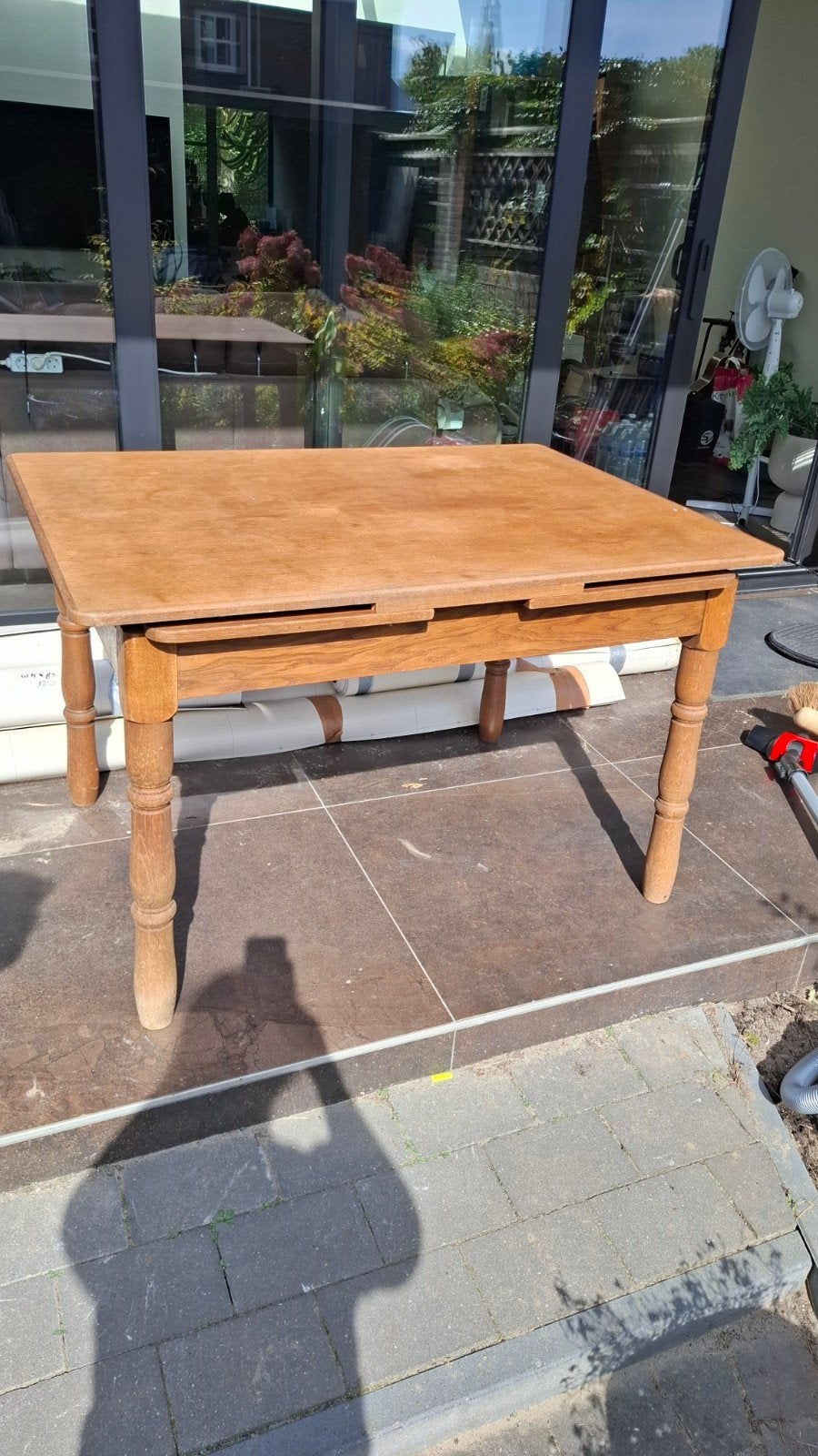 Uitschuifbare eettafel - Lengte 1.20m tot 2.06m, Ophalen, Gebruikt, 200 cm of meer, 50 tot 100 cm