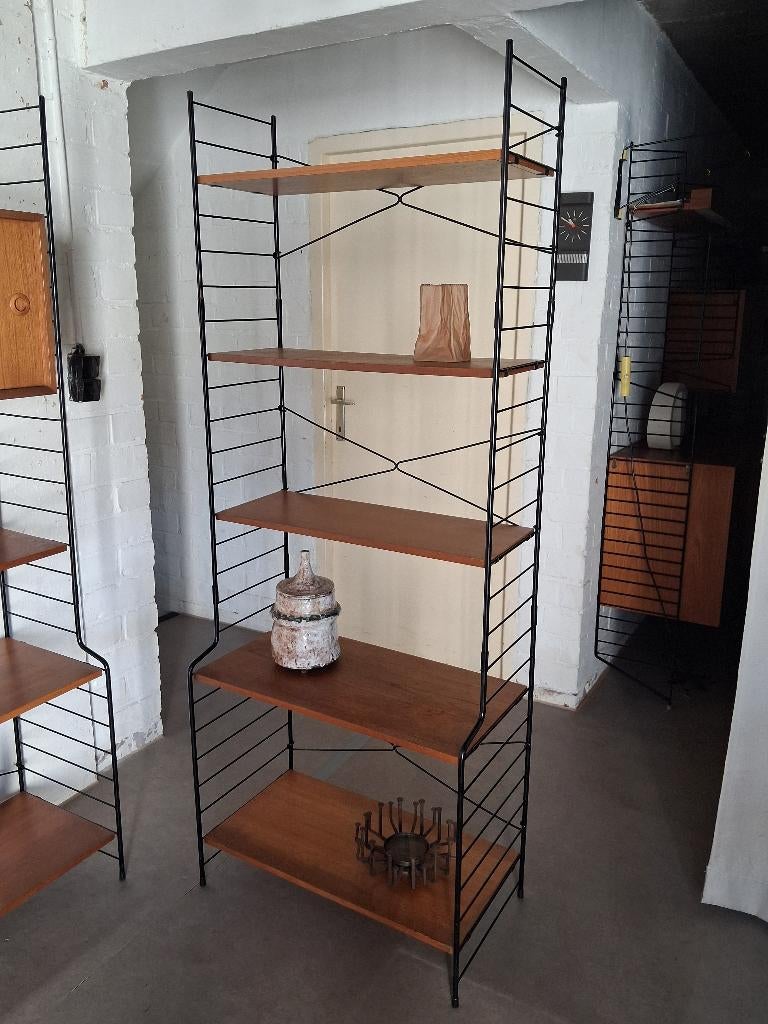 Retro WHB wandmeubel, jaren 60 kast vrijstaand, Ophalen, Gebruikt, Teakhout, Minder dan 150 cm