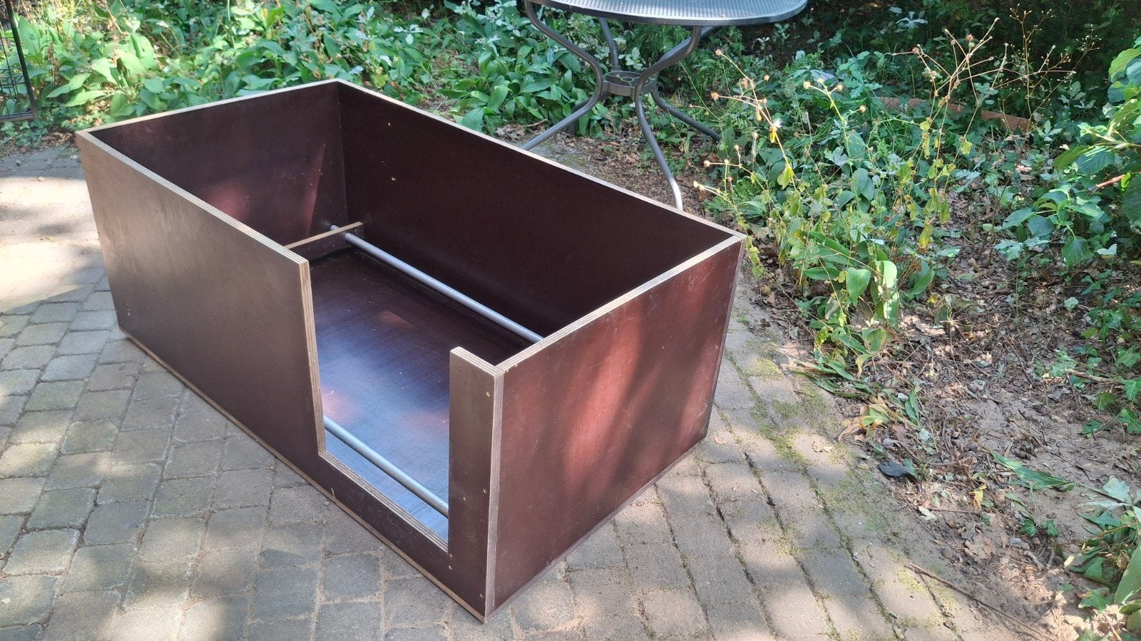 Houten werpkist met doodligstangen, Dieren en Toebehoren, Hondenhokken, Ophalen, 110 cm of meer, Minder dan 65 cm