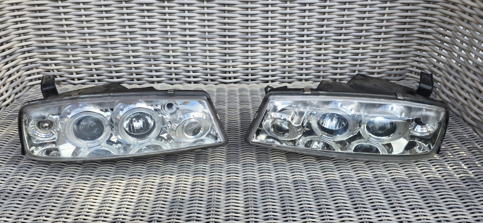 Opel Calibra koplampen met Angel Eyes, Auto-onderdelen, Ophalen of Verzenden, Gebruikt, Opel