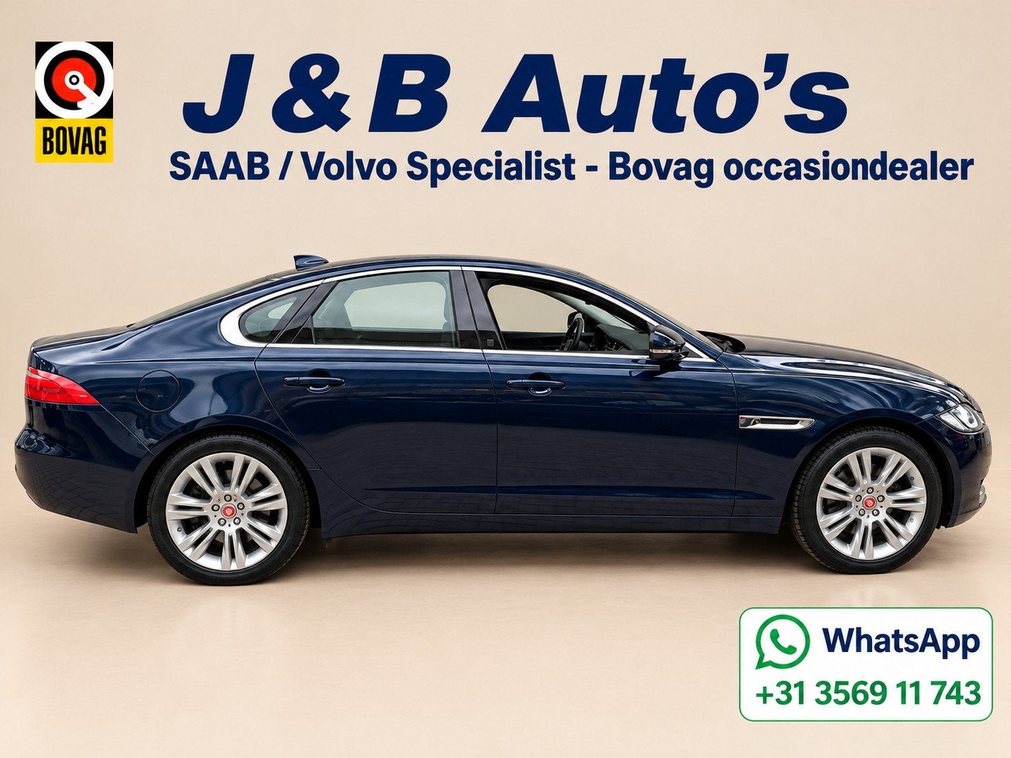 Jaguar XF 2.0 Portfolio Automaat Stuur en stoel verwarming v, Achterwielaandrijving, Gebruikt, 4 cilinders, Blauw