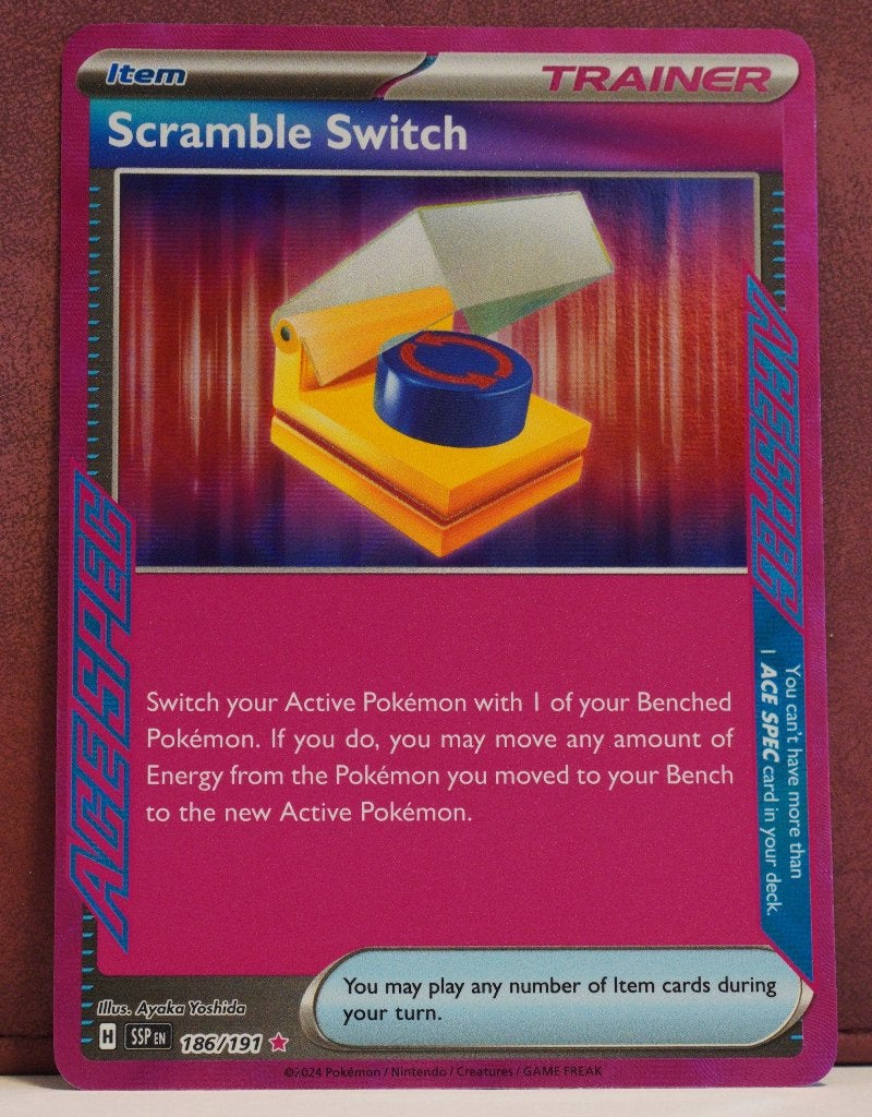 Scramble Switch Holo 186-191 Surging Sparks Pokémon Kaart, Ophalen of Verzenden, Nieuw, Losse kaart