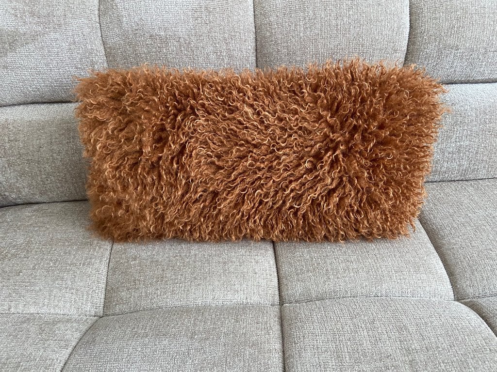 Sierkussen fluffy obihome, Ophalen, Zo goed als nieuw, Oranje, Vierkant