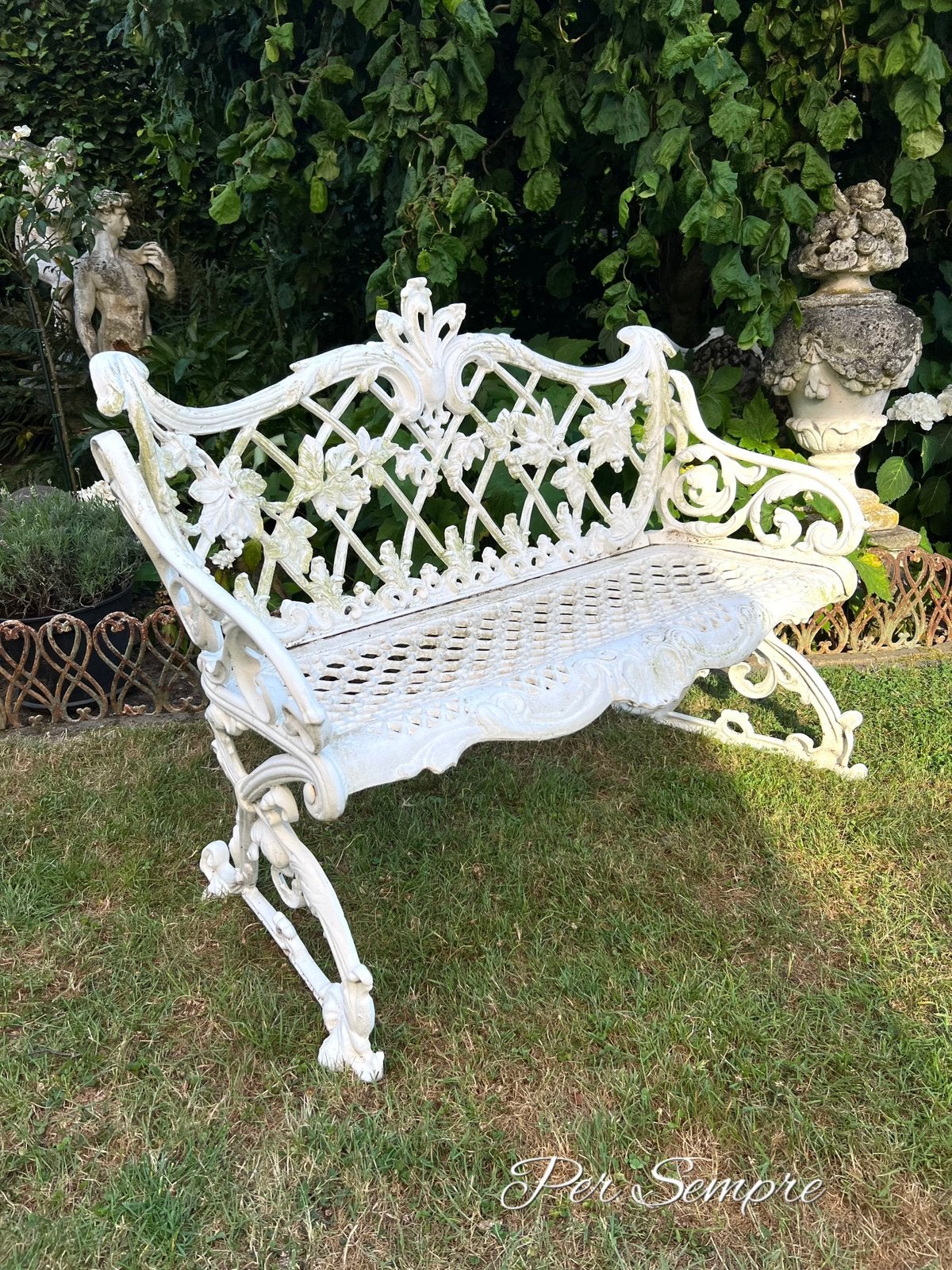 Per Sempre,prachtig Victoriaans Tuinbankje, Tuin en Terras, Tuinbanken, Ophalen, Gebruikt, Aluminium