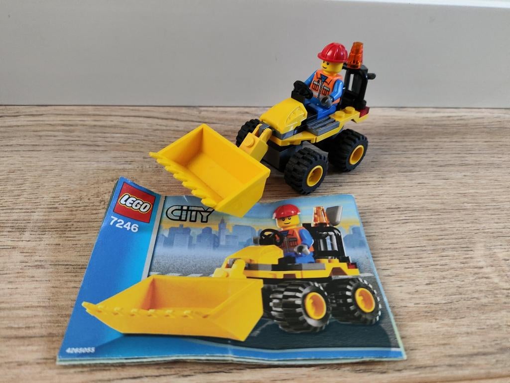 7246 LEGO City Mini Graafmachine met Minifiguur, Compleet, City, Lego, Ophalen of Verzenden