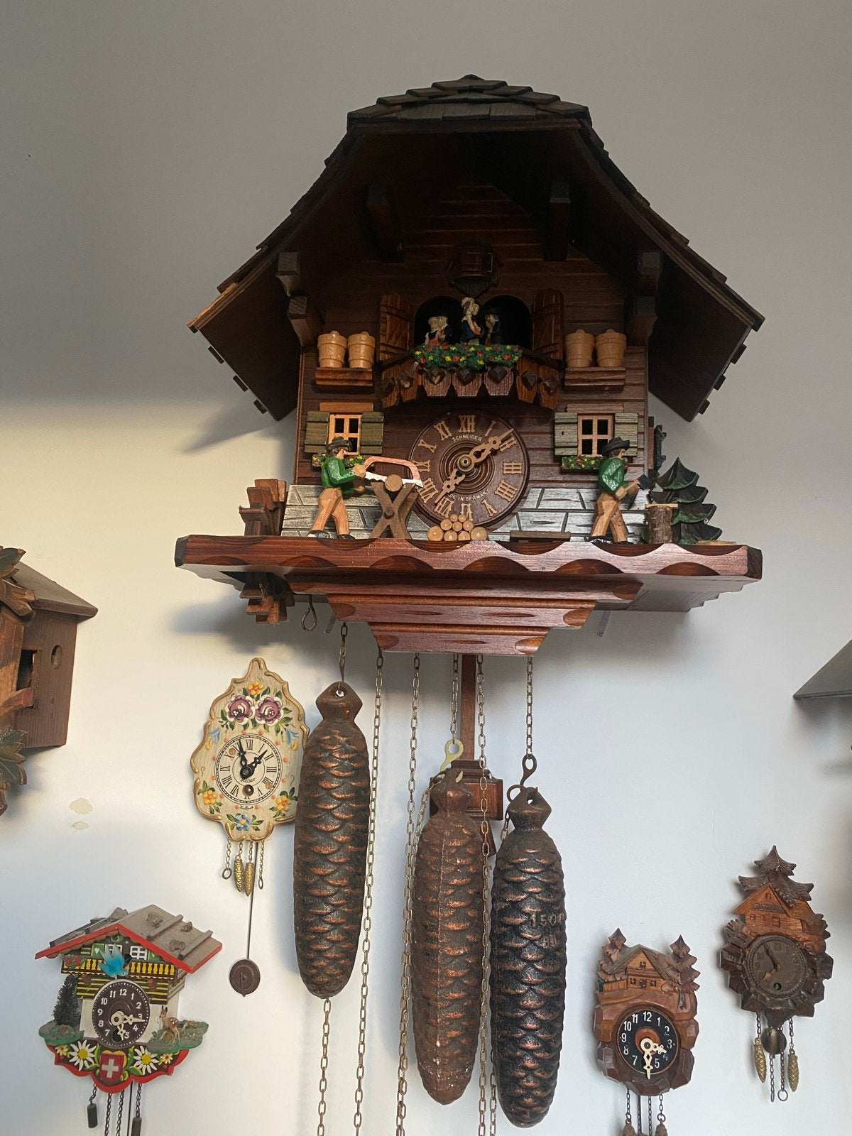 Prachtige Koekoeksklok met Bewegende Figuren, Ophalen of Verzenden