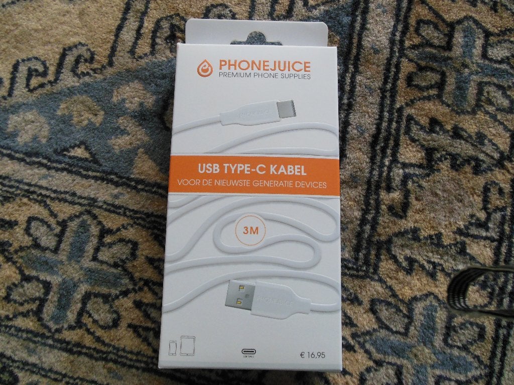Oplaadsnoer Phone juice, usb type-c kabel 3 m. (nieuw), Ophalen, Nieuw, Oplaadkabel, Samsung