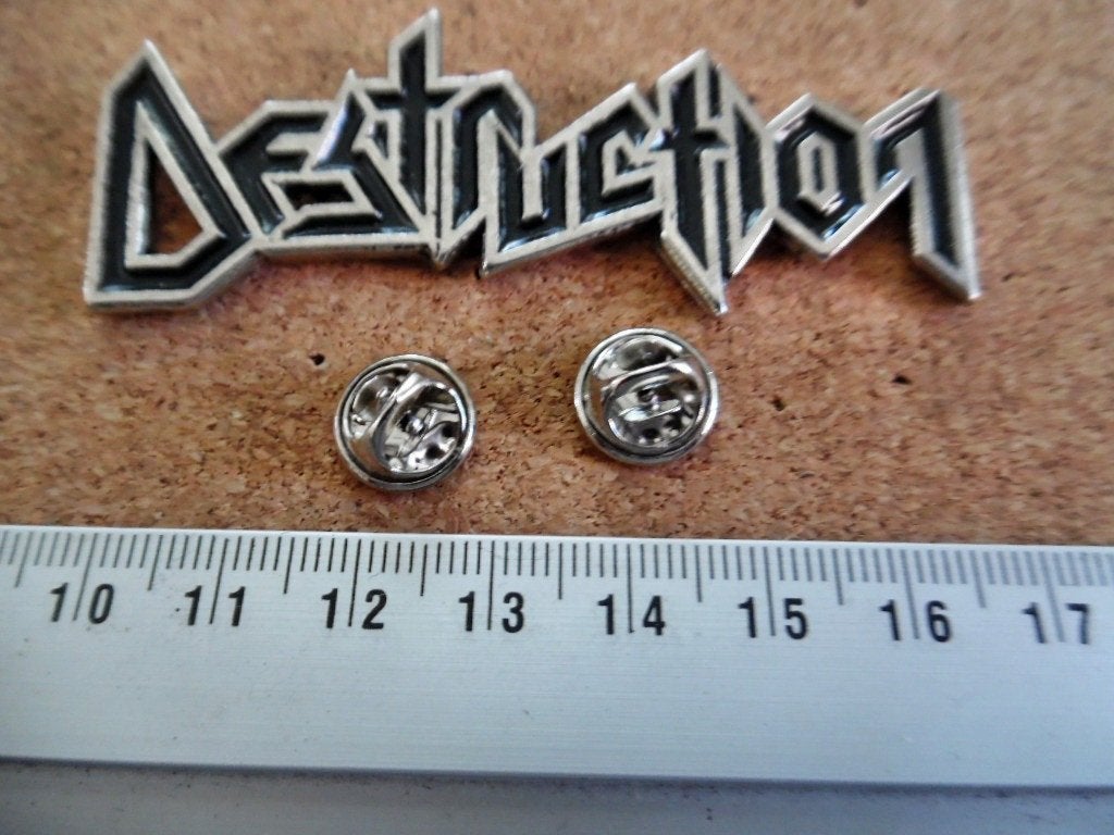 Destruction mooie  metal shaped pin speld badge metal, Verzenden, Nieuw, Overige typen