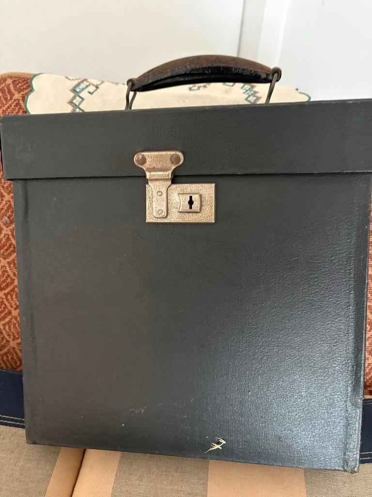 Vintage koffer met 78 toeren platen, Ophalen of Verzenden, Gebruikt, 10 inch